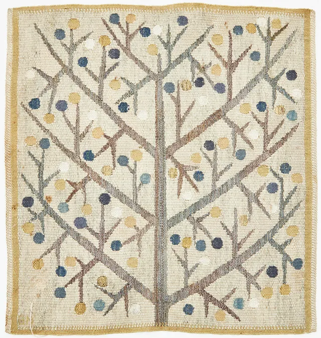 BARBRO NILSSON. "Kvist ljus", Märta Måås-Fjetterström AB, gobelängteknik, monogramsignerad BN.