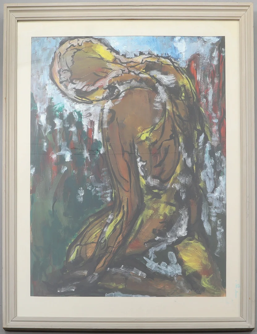 OIDENTIFIERAD KONSTNÄR. olja på papper, signerad samt daterad -76. — Paintings — Södermanlands Auktionsverk