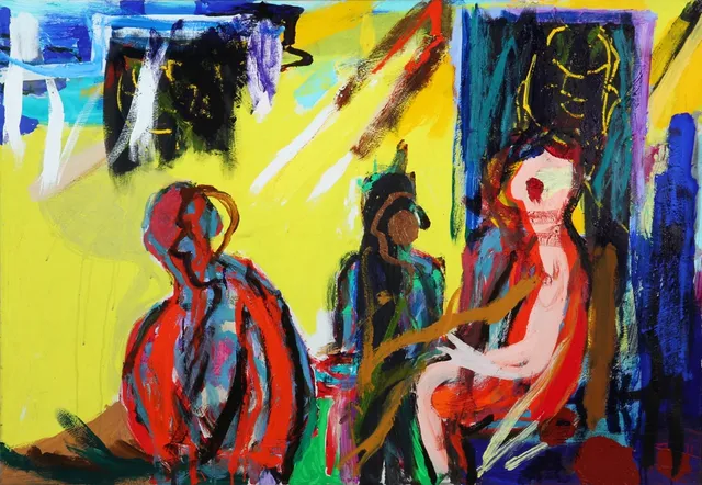 Jon Gislason. 'Familie i stuen'