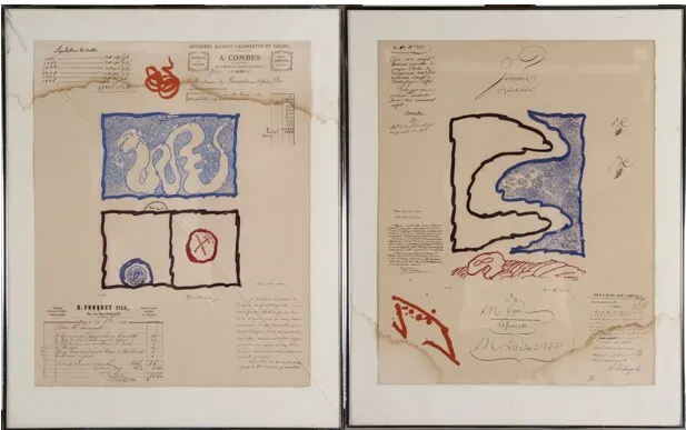 Pierre Alechinsky. Compositions, from 'L'avenir de la propriété' (2)