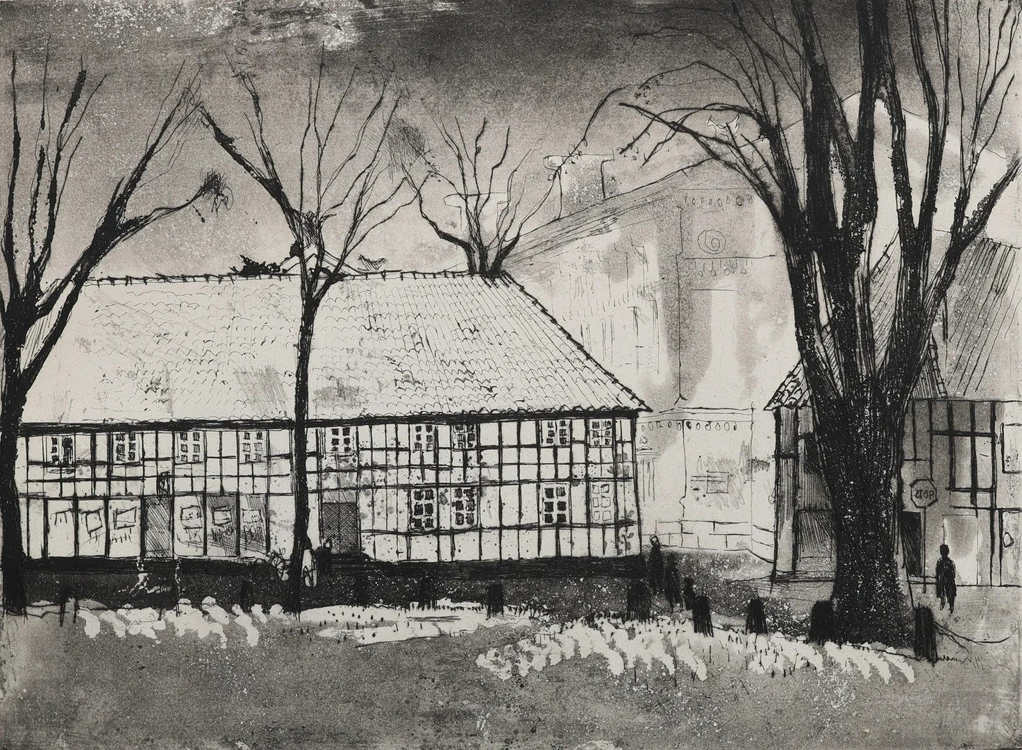 INGER KIHLMAN. PETRIPLATSEN, LITOGRAFI, SIGNERAD OCH DATERAD 75. — Engravings & Prints — Crafoord Auktioner Lund