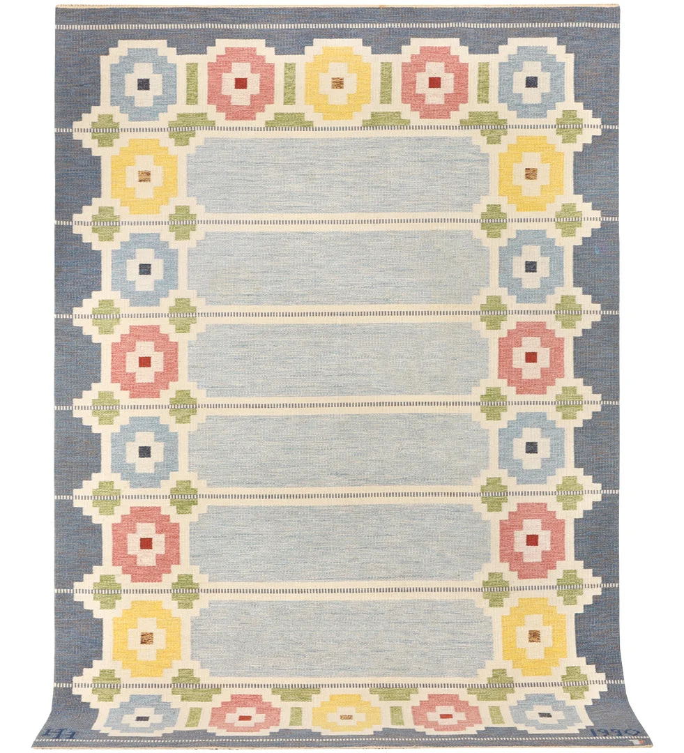 ERIK LUNDBERG. Matta, röllakan, 304x201 cm (HL). — European Carpets & Textiles — Formstad Auktioner