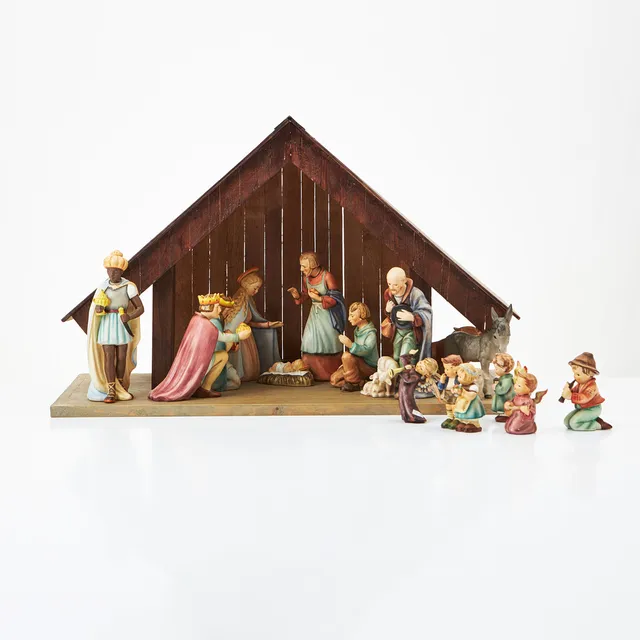 MARIA INNOCENTIA HUMMEL. Julkrubba, 16 dlr, Goebel, flintgods, HUM 214, 0228/2000.