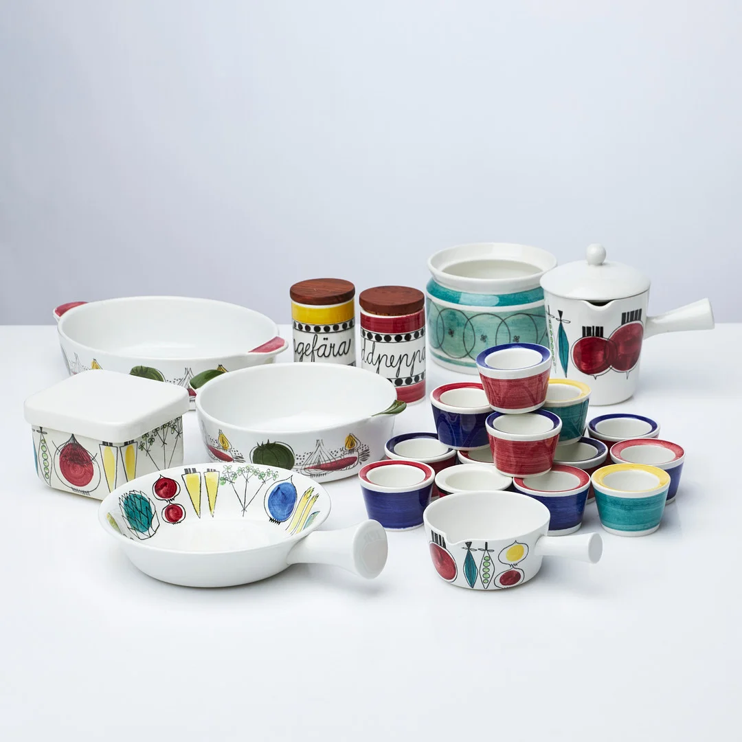 MARIANNE WESTMAN. Servisdelar, 25 st, Picknick, Aroma, Verdura, Rörstrand. — European — Stockholms Auktionsverk Sickla