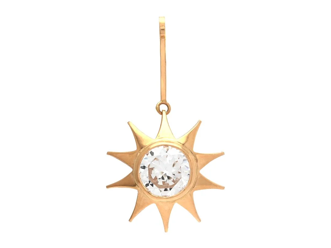 ALTON, hänge, 18K guld, syntetisk spinell, höjd 39 mm, vikt 3,3 g. — Smycken/Hänge — Kaplans