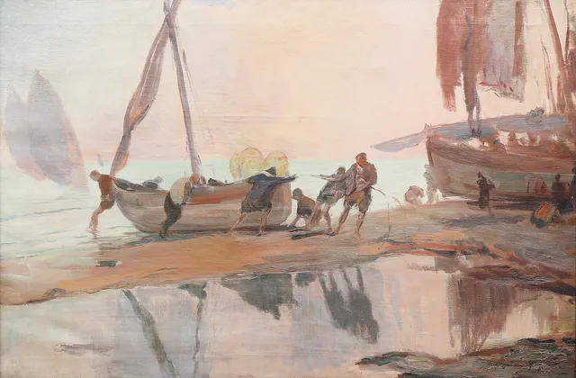 ALEXANDRE DE CABANYES. View of a beach.