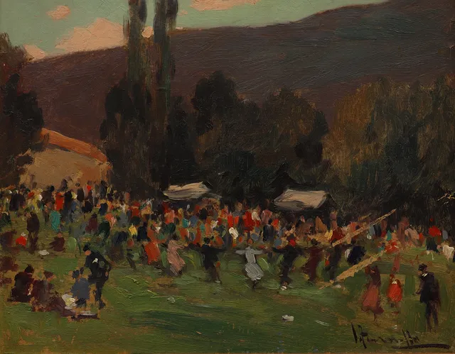 JOAQUIM TERRUELLA (1891–1956). Paisaje animado.