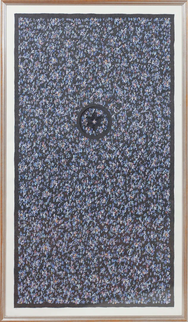 KJELL SÖRENSEN RINGI. Komposition, färglitografi, signerad och numrerad 3/50.