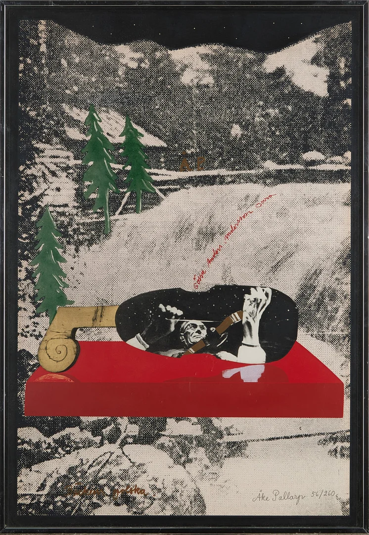ÅKE PALLARP. "Bäckens polska", färglitografi, signerad Åke Pallarp, 56/260. — Engravings & Prints — Stockholms Auktionsverk Magasin 5