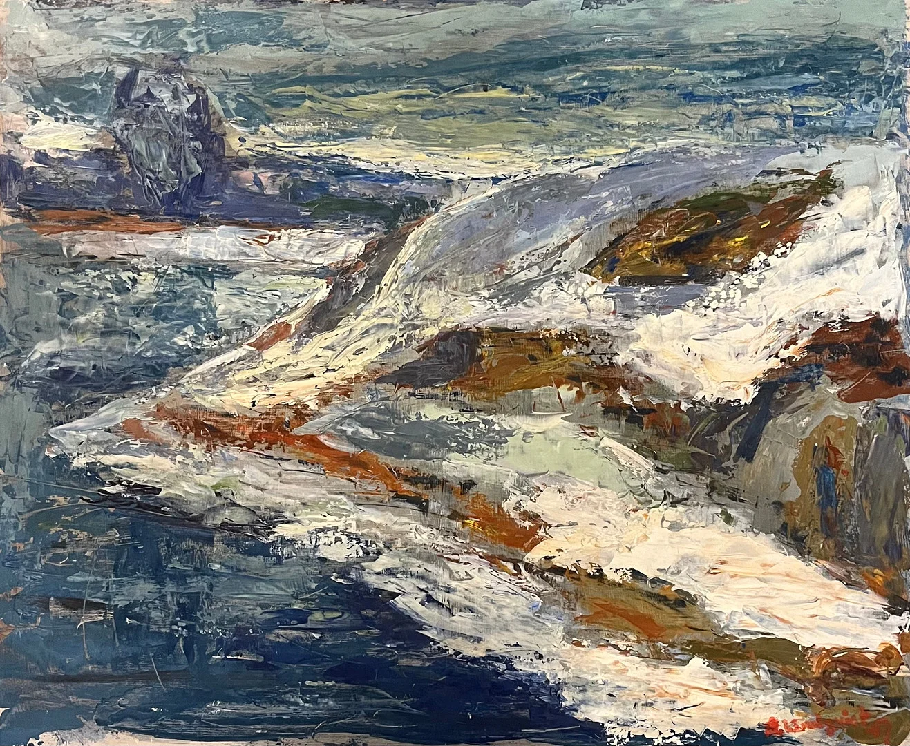 ALLAN LINDQVIST. TILLSKRIVEN. Olja på pannå. Signerad och otydligt daterad. — Paintings — Auktionshuset Thörner & Ek