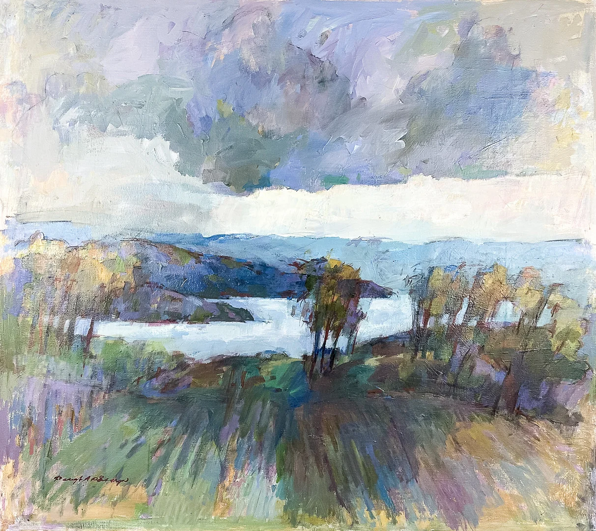 BENGT ANDERSSON RÅSSBYN. TAVLA, akryl, "Aftonstämmning", signerad. — Paintings — Auktionshuset STO Bohuslän