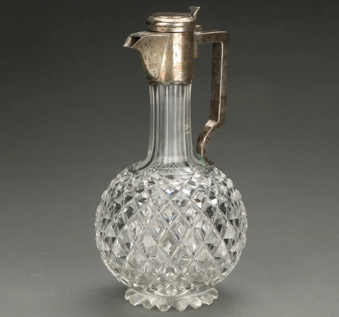 Russisk kande af krystalglas og sølv — Silver, bronze, copper and pewter/Hollowware — Lauritz