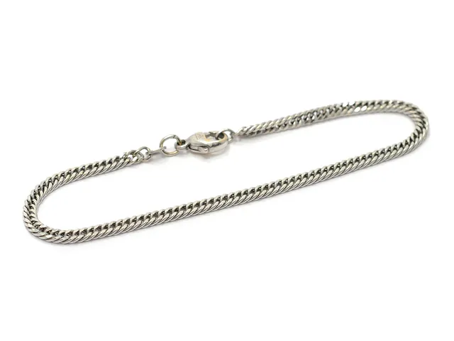 ARMBAND, 18K vitguld, pansar, längd 19 cm, balestra, vikt 6,5 g.