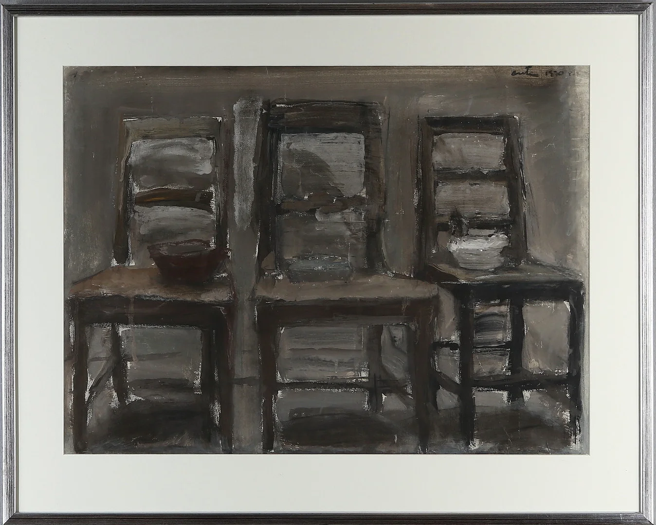 LOUIS BASTIN. Stolar, blandteknik, signerad samt daterad. — Paintings — Auktionshuset Kolonn