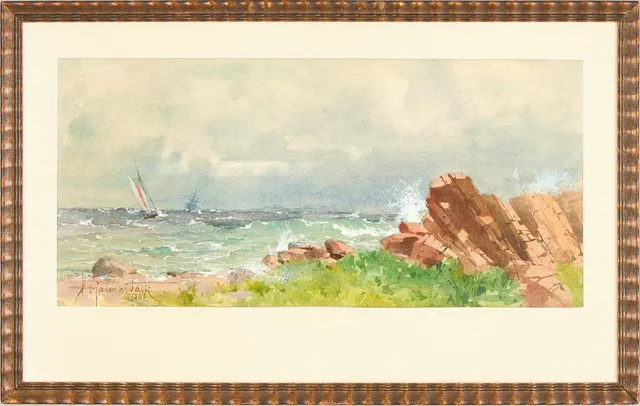 HJALMAR FALK. Kustbild.