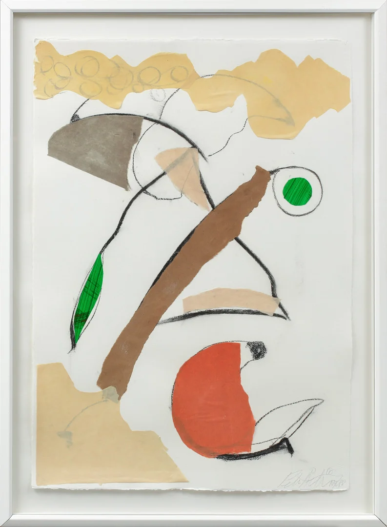 PETER ÅSTRÖM. "Kollage, med rött", blandteknik på papper, signerad och daterad -88. — Paintings — Göteborgs Auktionsverk