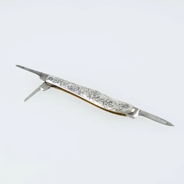 FICKKNIV, silver, Svensk importstämpel, tidigt 1900-tal.