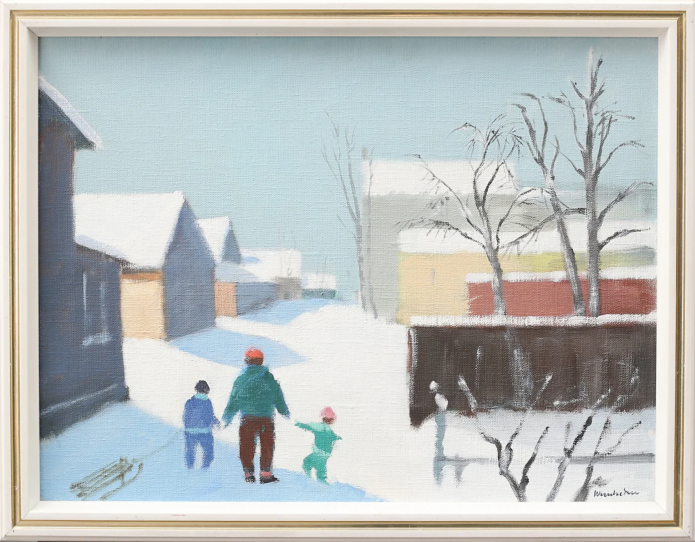 STIG WERNHEDEN. Vinterbild, Malmö, olja på duk, signerad. — Paintings — Garpenhus Auktioner