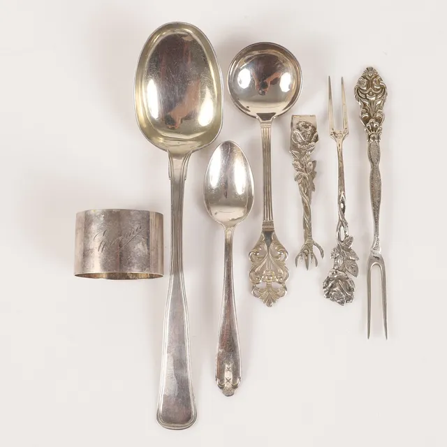 SKEDAR M. M., 7 delar, silver.