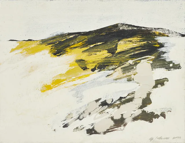 GUNNAR JOHNSSON (1917–2007). Fjällandskap, signerad, olja på duk.