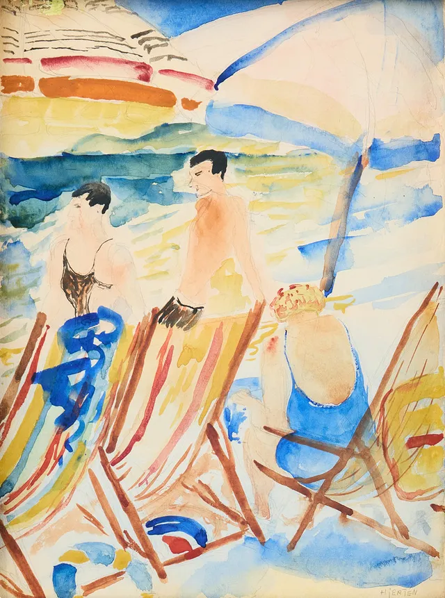 SIGRID HJERTÉN. “Beach Life in Alassio”.