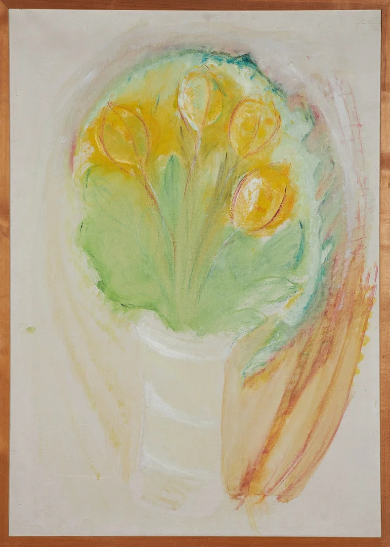 EBBA RAMÉN (1910-1957). TILLSKRIVEN. Blomsterstilleben, olja på duk, osignerad. — Paintings — Stockholms Auktionsverk Sickla