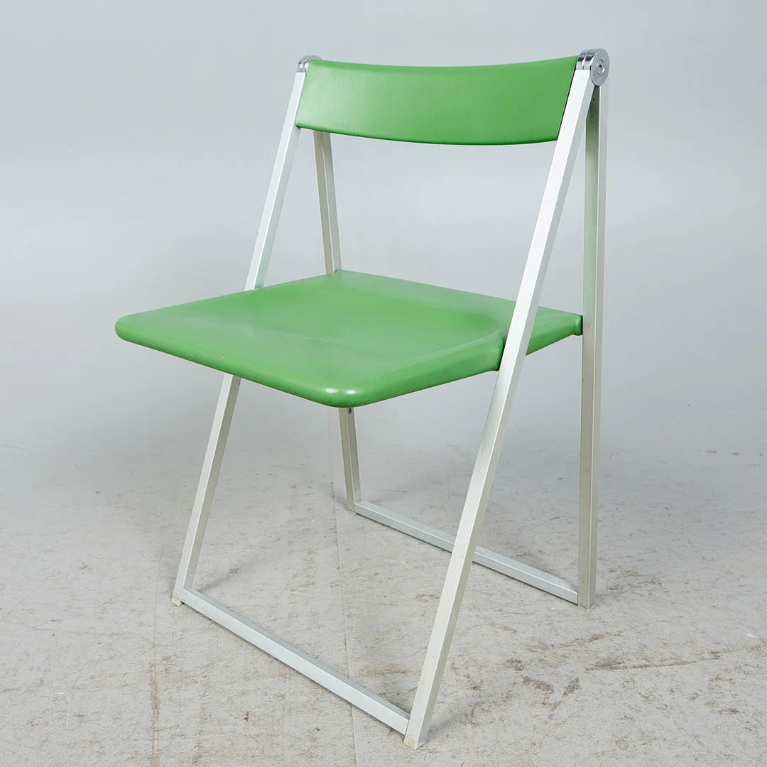Interlübke, Klappstuhl / Stuhl, Metall, Kunststoff, 1970er Jahre, Deutschland. — Armchairs & Chairs — Stockholms Auktionsverk Köln