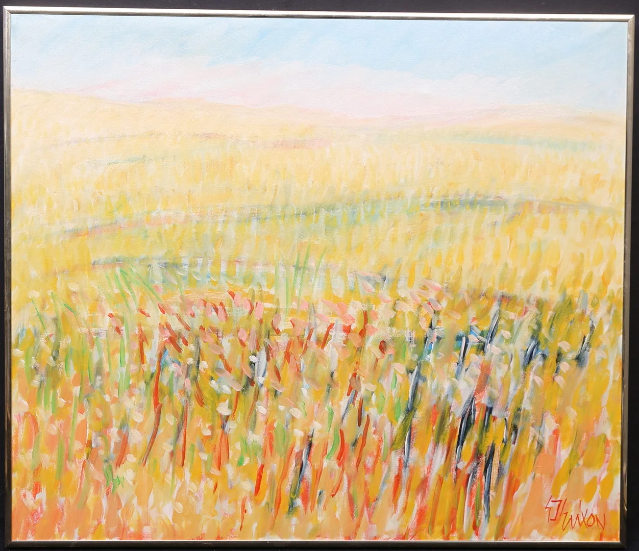 GUNNAR INGEMAR ERIXON. "Öppet landskap, Toscana", Italien. Olja på duk, signerad, signerad och daterad a tergo 1991. — Paintings — Gomér & Andersson Linköping