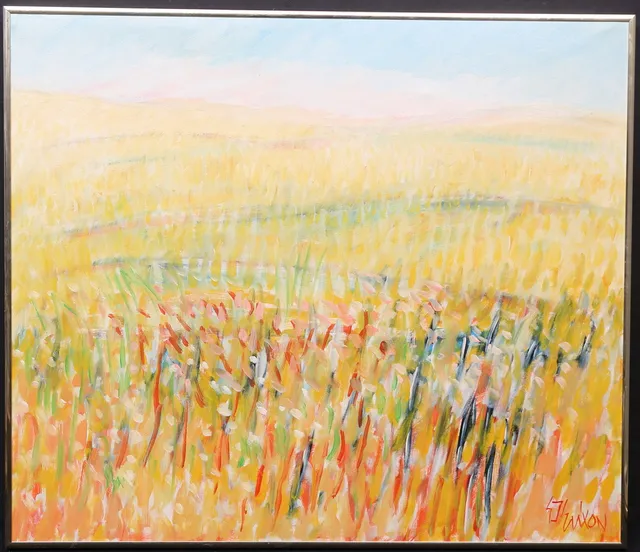 GUNNAR INGEMAR ERIXON. "Öppet landskap, Toscana", Italien. Olja på duk, signerad, signerad och daterad a tergo 1991.
