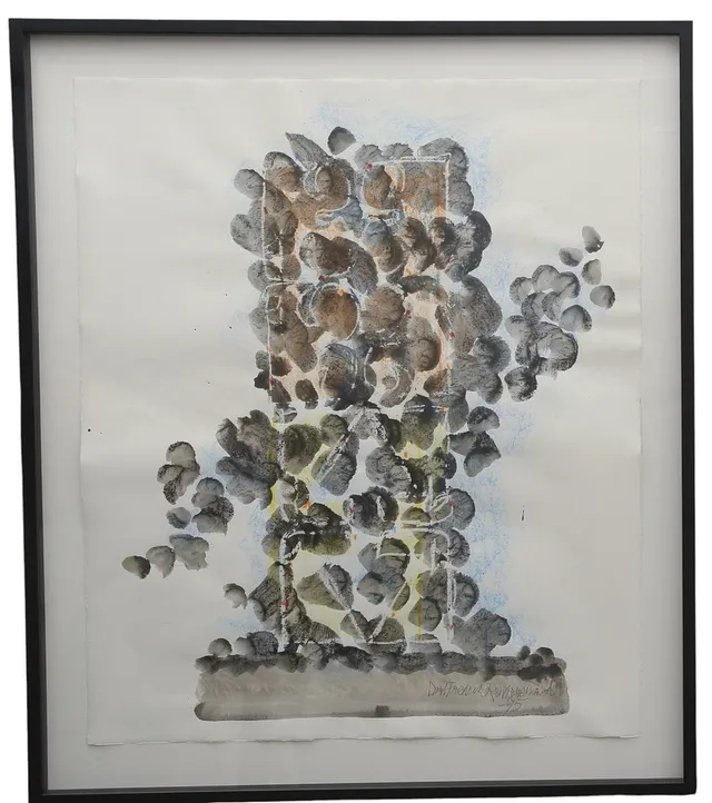 CARL FREDRIK REUTERSWÄRD. Blandteknik, pastell/akvarell, komposition, signerad, daterad 1995.