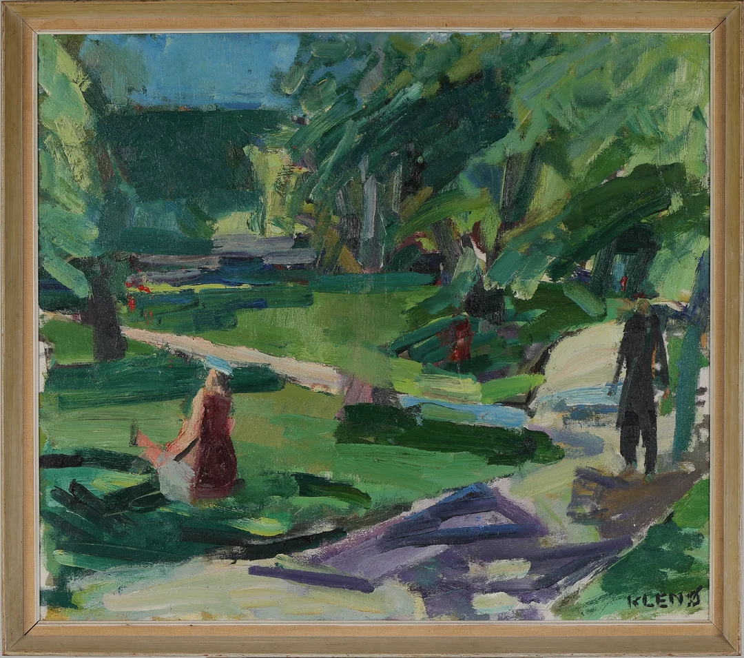 Evgenij Klenø: Park motif — Paintings and sculptures/Modern pictorial arts — Lauritz
