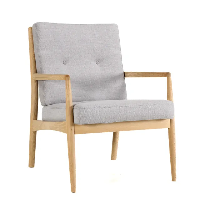 Finn Østergaard. Armchair, soap-treated oak, model F22,