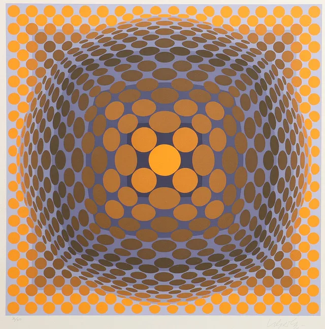 VICTOR VASARELY. OPTISK KOMPOSITION.