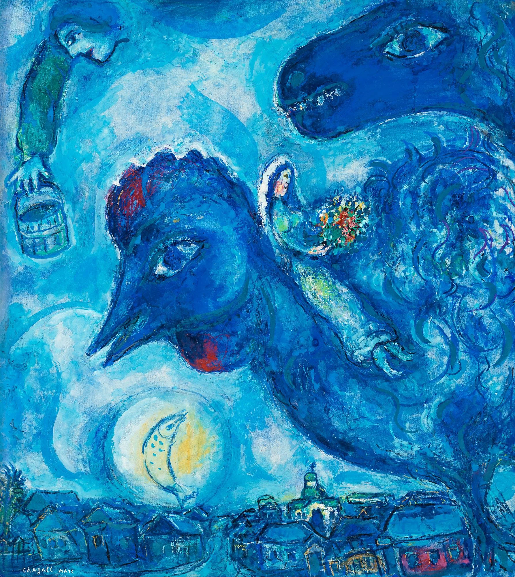 Marc Chagall, "Le rêve de Chagall sur Vitebsk". — Bukowskis