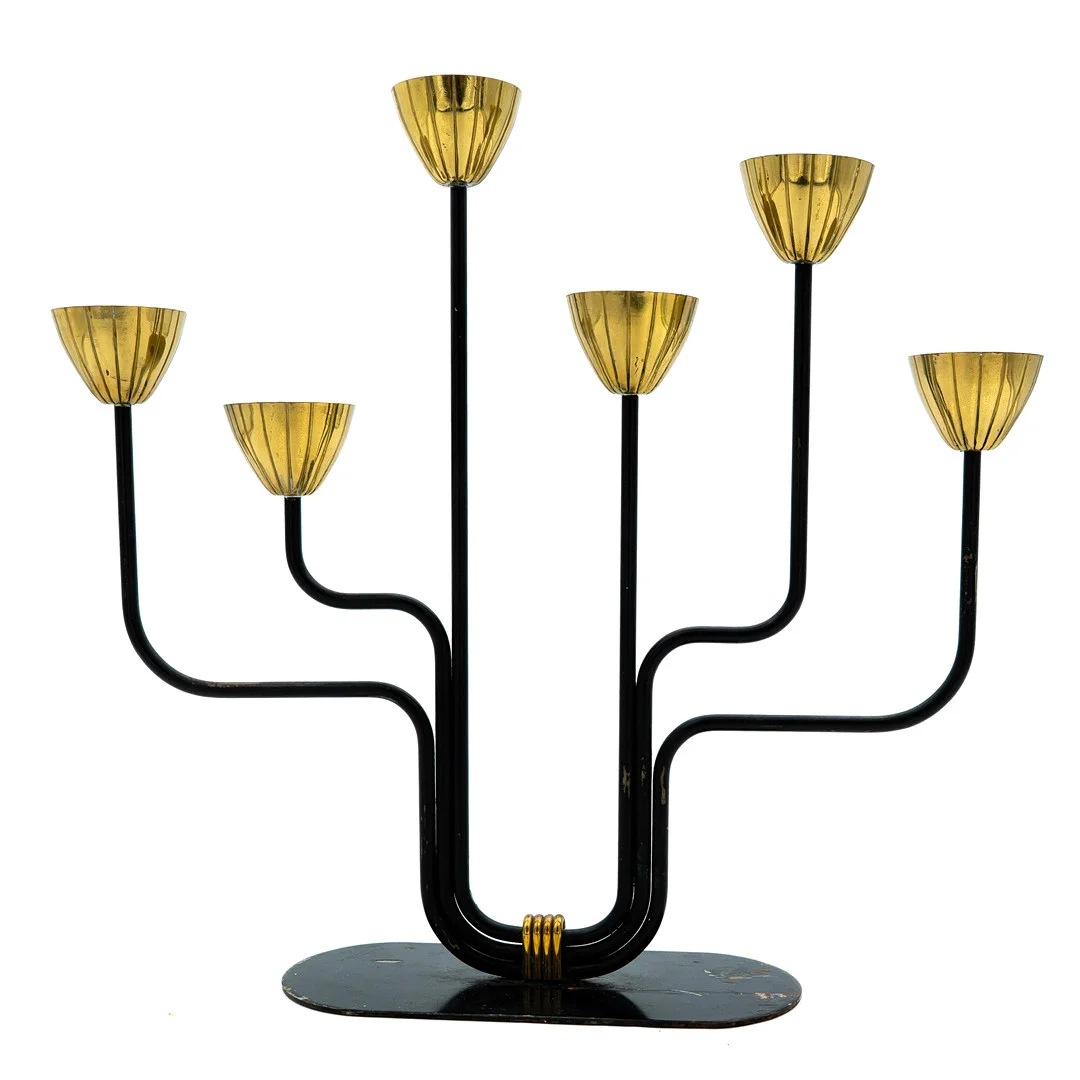 GUNNAR ANDER. Kandelaber, för Ystad Metall. — Candlesticks — Norrlands Auktionsverk
