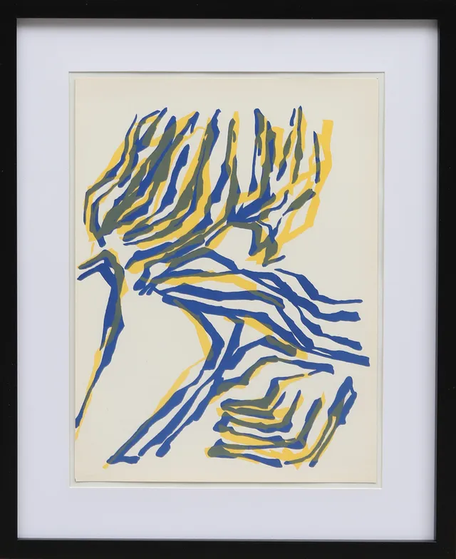 RAOUL UBAC. FÄRGLITOGRAFI, ur Derrière le Miroir nr 142 1964.