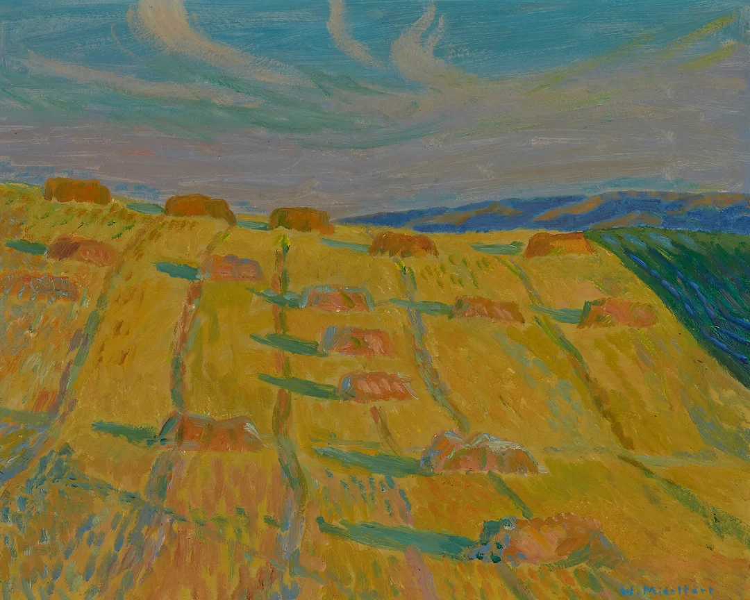 Midelfart, Willi — Åkerlandskap — Kunst/Maleri — Blomqvist