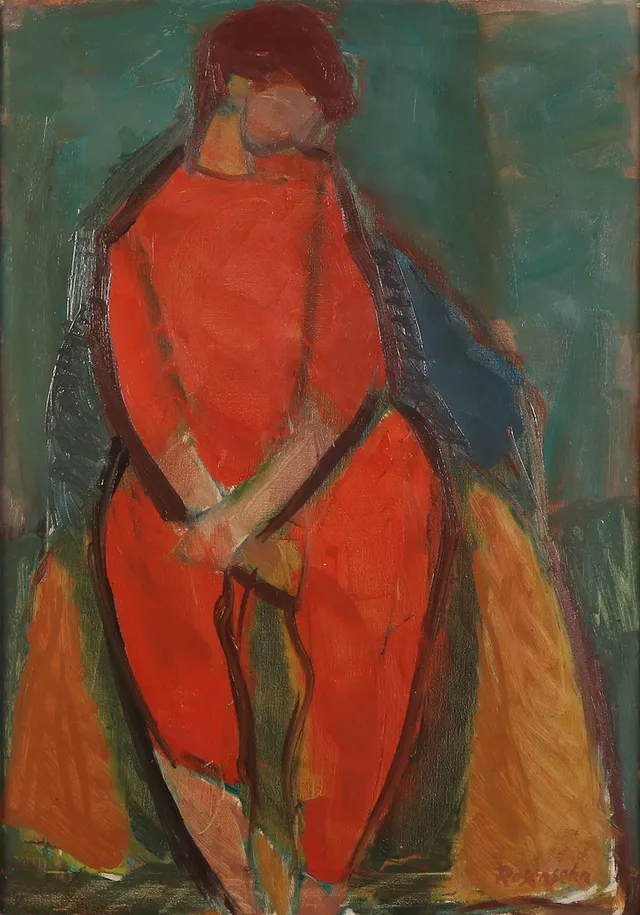 LENNART ROSENSOHN. Oljemålning på duk. Kvinnoporträtt. Signerad.
