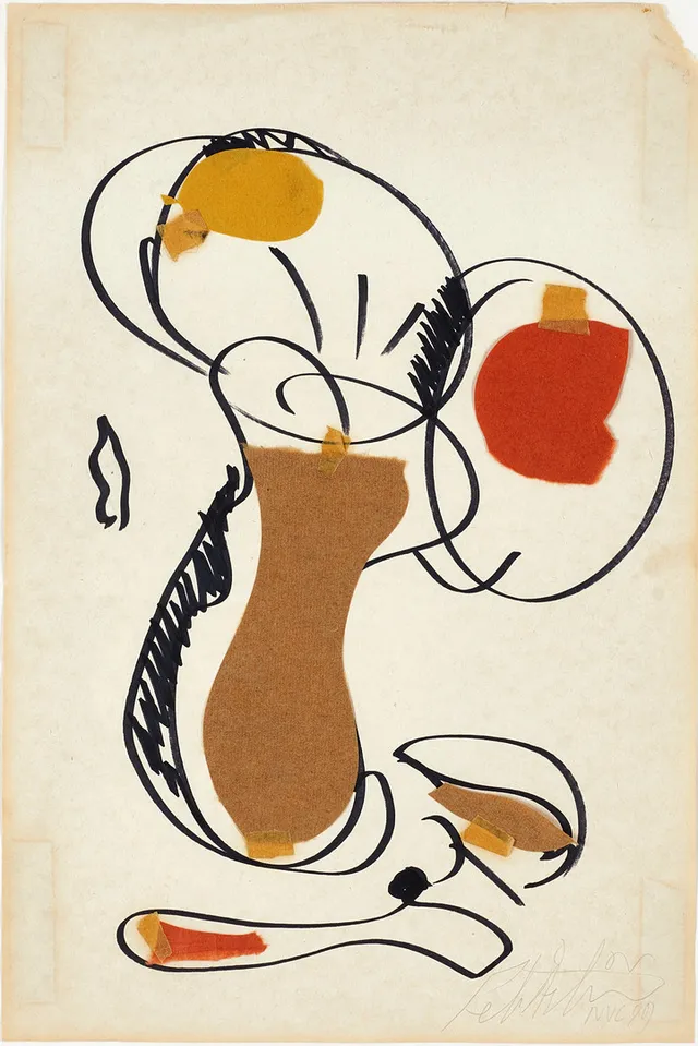 PETER ÅSTRÖM (FÖDD 1946). Komposition, signerad och daterad NYC 89, blandteknik/collage.