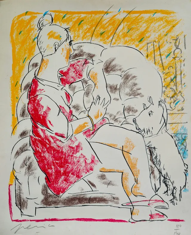 PERICO PASTOR. SERIGRAFIA. FIRMADA Y JUSTIFICADA A MANO. 124/140.
