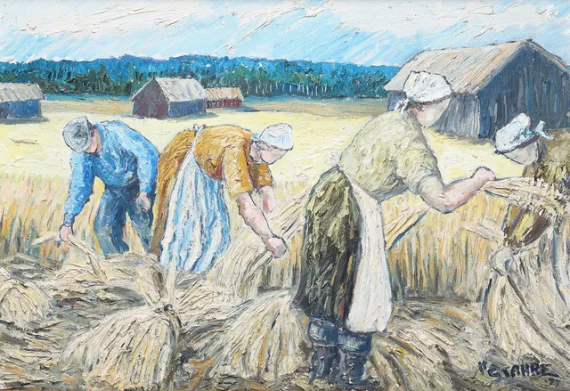 HÅKAN STAHRE. Olja påduk, signerad.