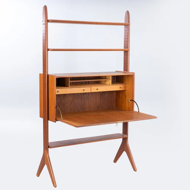 ARNE HOVMAND OLSEN. Jutex, freistehendes Regal in Teak, 1950er Jahre.