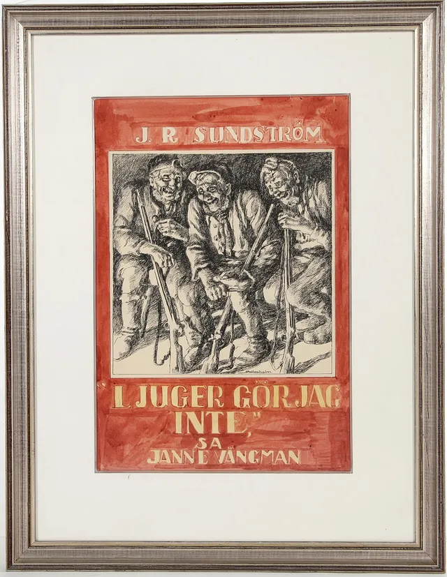 UNO STALLARHOLM. 1894-1974. Förlaga till bokillustration, tusch.