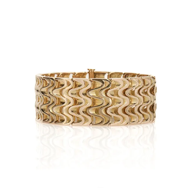 A. Michelsen. Vintage bracelet of 14 kt gold