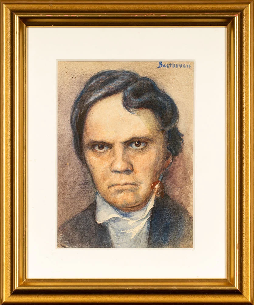 KARL TIRÉN. TILLSKRIVEN. Blandteknik, "Beethoven". — Paintings — Norrlands Auktionsverk
