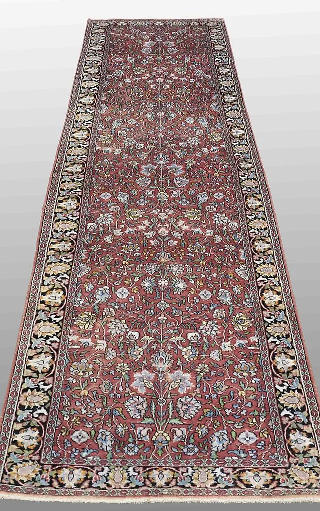 MATTA, orientalisk, kashmir, gallerimodell, silke/bomull, 317 x 80 cm.