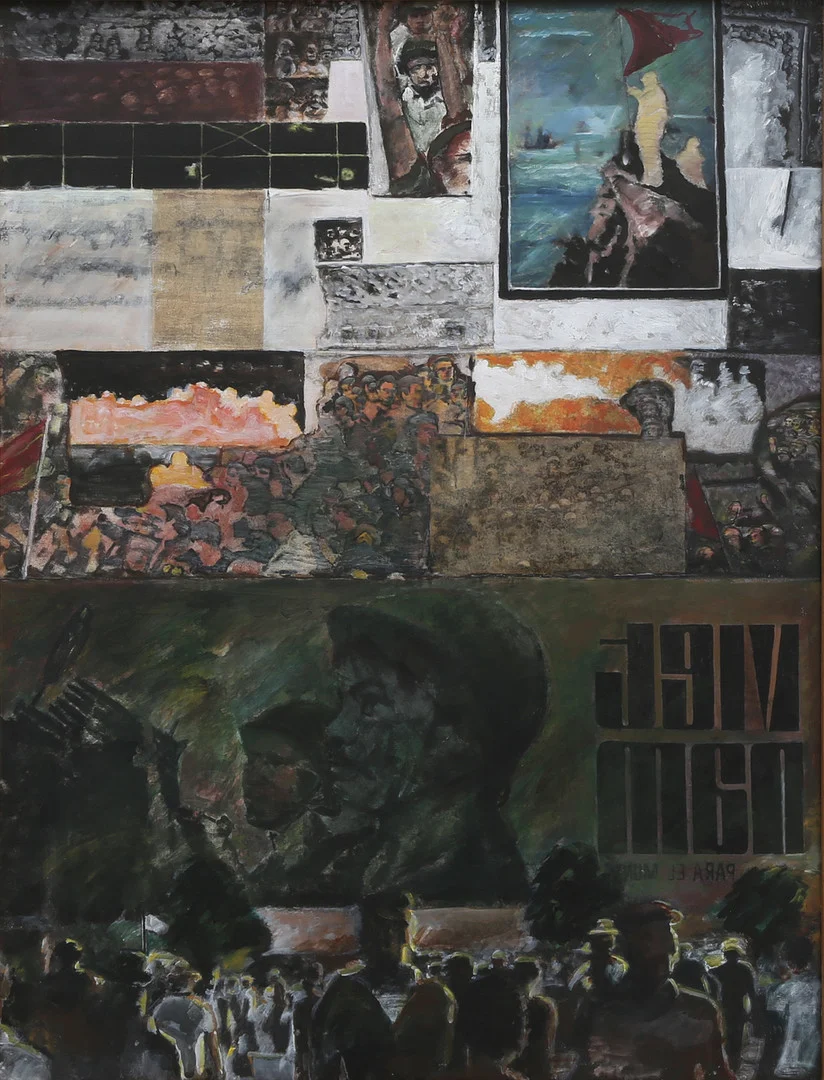HASSE HASSELGREN. "VÄGGTIDNING". — Paintings — Crafoord Auktioner Lund