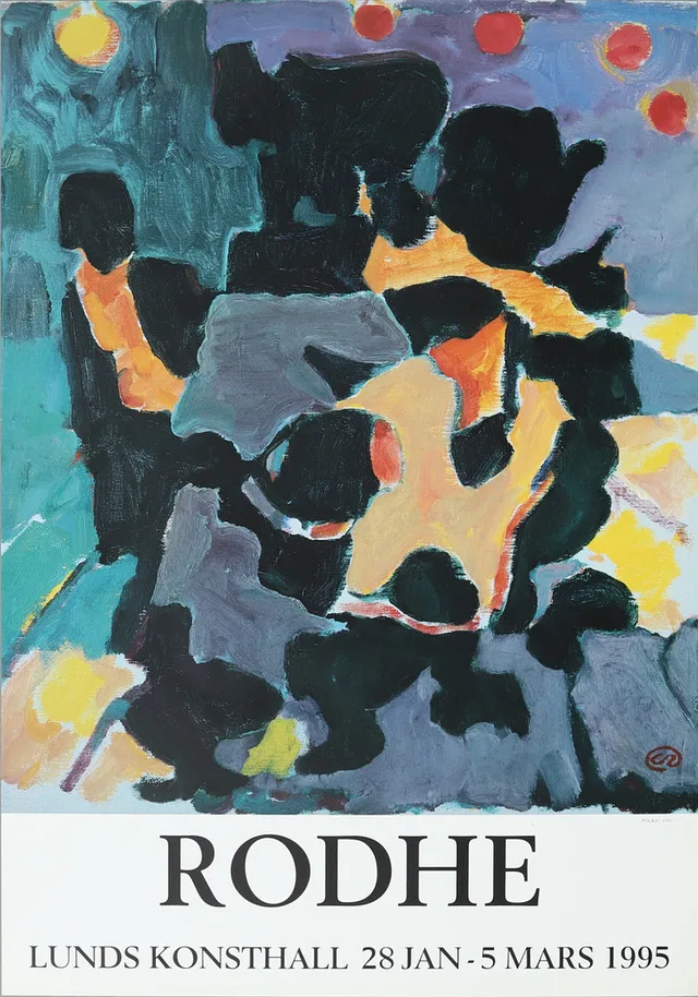 LENNART RODHE. Utställningsaffisch "Polka", Lunds Konsthall 1995.