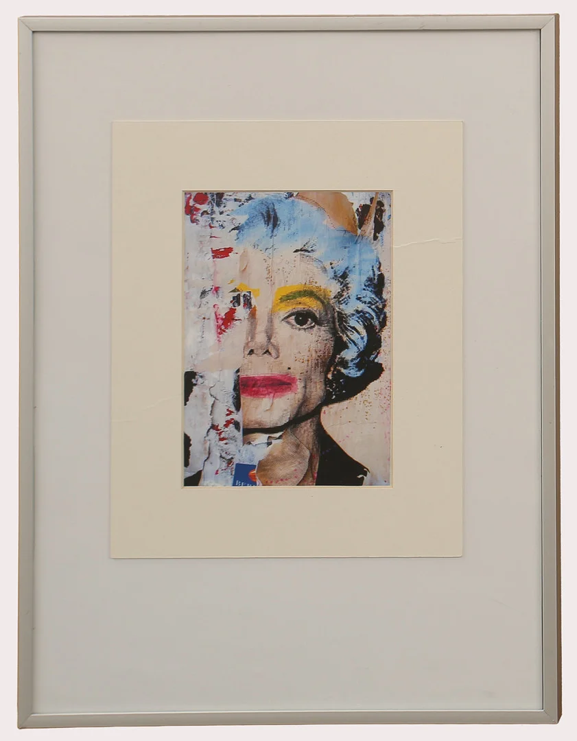 PORTRÄTT AV MICHAEL JACKSON, rastertryck, i färg. Influerad av Andy Warhol stil. — Engravings & Prints — Limhamns Auktionsbyrå