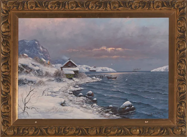 Moe, Carl — Vinter ved fjorden